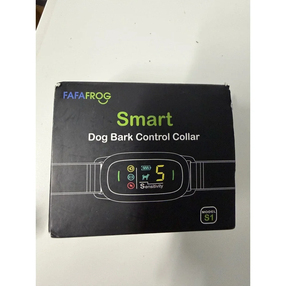 FAFAFROG Smart Dog Bark Control Collar Model S1 Waterproof Rechargeable Black